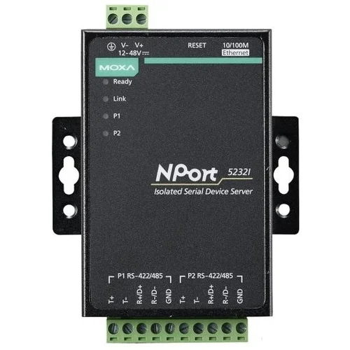 NPort 5232i 2-портовый асинхронный сервер RS-422/485 в Ethernet с изоляцией 2 КВ NPort 5232i 2-портовый асинхронный сервер RS-422/485 в Ethernet с изоляцией 2 КВ